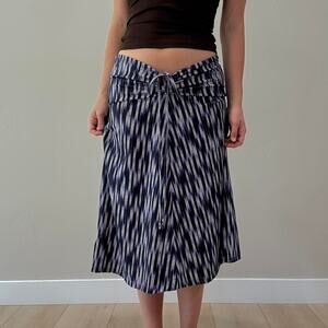 Eddie Bauer blue and white midi skirt & halter dress